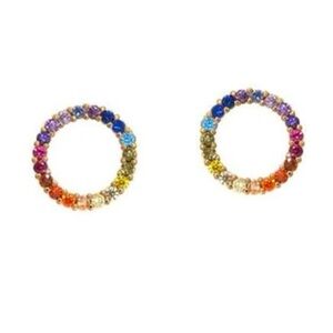 TAI Jewelry Rainbow Circle Studs